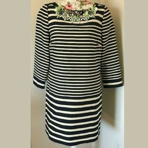 J Crew Collection Sz 6 Stripe Paillette Dress